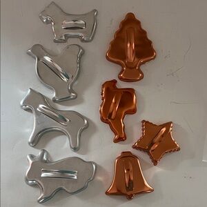 Vintage Look Cookie Molds in Aluminum & Copper Finishes